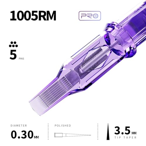 Image of Mast Pro Tattoo Cartridges 20Pcs Disposable Needles Curved Magnum 1005RM