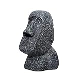 Forart Easter Island Moai Monolith Sculpture Statue Tissue Box Cover Stone Face Tissue Holder for Home Office, Desk, or Living Room