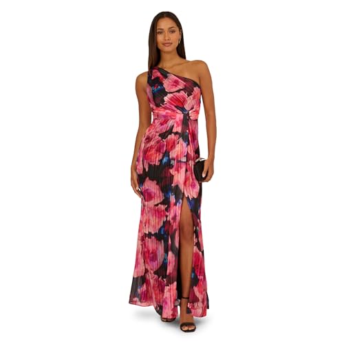 Image of Adrianna Papell One Shoulder Chiffon Gown
