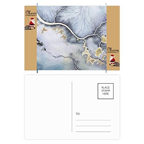 Cartes de remerciement aquarelle Père Noël pour vos vœux en famille