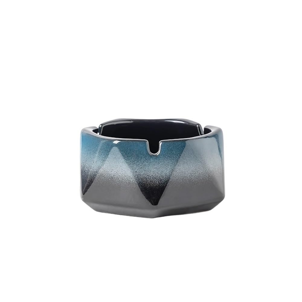 Indoor Decorative Ceramic Ashtray Gradient Home Living Room Bedroom Desktop Office for Desktop