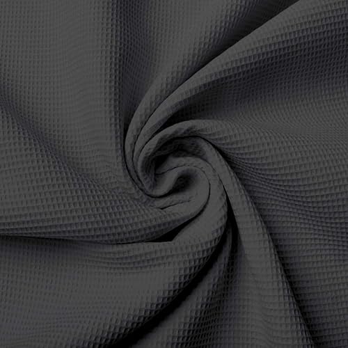 Image of Super Soft & Breathable 100% Microfiber Waffle Blanket - Throw Blanket and Quilt for Bed & Sofa King(102x108) Size - Smoky Black
