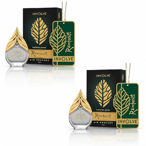 Image of Involve Rainforest Premium Edition - Crystal Rain Car Perfume (Pack 2) | Luxury Air Freshener Spray - 25 ml Each | Long-Lasting Fine Fragrance | Car Accessories interior | Car accessories 2026