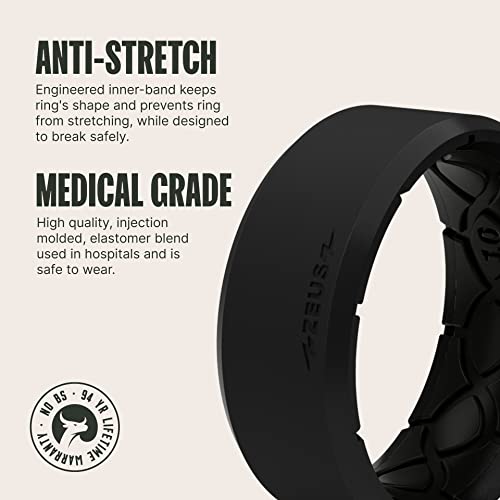 Groove Life Anti Stretch Silicone Ring Breathable Silicone Rings for Him and Her, Unique Design, Comfort Fit Ring2