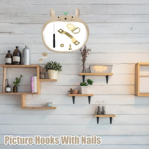 Image of Picture Hangers, 251pcs Heavy Duty Metal Wall Picture Hangers Assortment, Wall Hangers, Picture Hanging Hooks, Frame Hanging Hardware for Artwork Posters Paintings Clock