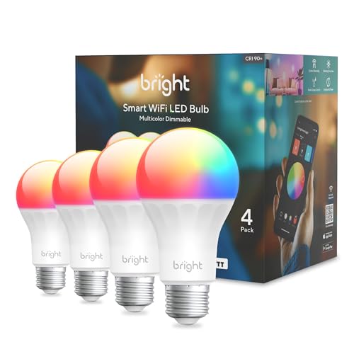 Smart Light Bulbs, 1100 Lumen, 90+CRI WiFi Mesh & Bluetooth Color Changing A19 Light Bulb, 16 Million DIY Colors RGB Light Bulbs, Compatible with Alex