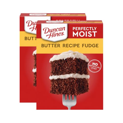Duncan Hines Perfectly Moist Butter Recipe Fudge Cake Mix, 15.25 OZ (Pack of 2)