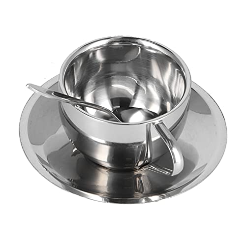 Set tazzine caffè in acciaio inox, tazzine