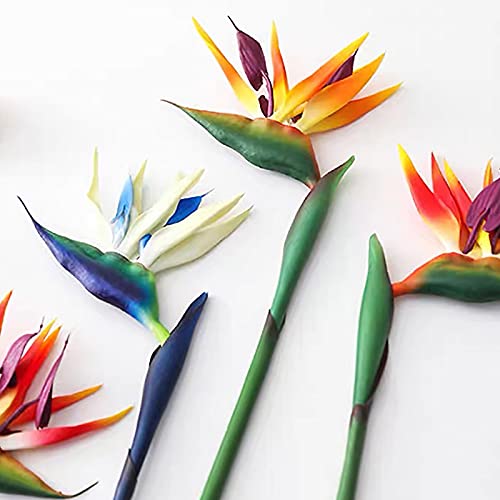 Atroy Artificial Flowers Strelitzia Stems, Fake Bird Of Paradise Plant, Simulation Bird Of Paradise High-End Flower Arrangement For Home Party Office Decoraion. #TOP1
