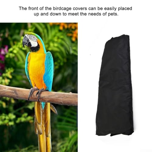 Image of 2 Sizes Black Birdcage Cover With UV for PROTECTION, Bird Cage Cover For Pets' Good Night Easy Installation And Removal(M)