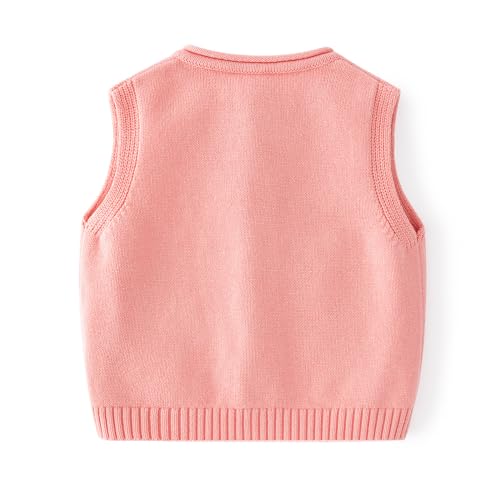 Image of Cute Cartoon Rabbit Baby Girls Toddler Vest Warm Sleeveless Jacket Knitted Spring Winter Kids Waistcoat Easter Bunny Style