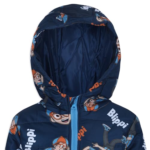 Blippi Boys Puffer Coat Jacket for Toddler and Little Kids4