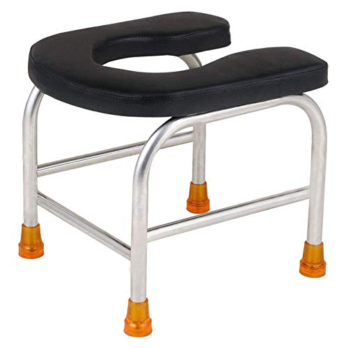 MY1MEY Sillas de Inodoro, Silla de Inodoro en Forma de U, Silla de Inodoro portátil Ajustable para Adultos, Silla de Ducha móvil/Silla de Inodoro para discapacitados/Acero Inoxidable (Peso 250 kg