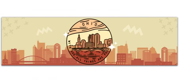 Ohio Sticker  Ohio Decal   Bumper Sticker  Water Bottle  Travel  Laptop  Waterproof Bumper Sticker 01499