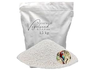 Aquagran Naturweiß Vogelsand 0,3-0,8 mm 15 kg