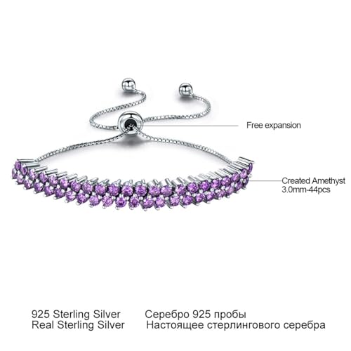 Bracelet améthyste argent 925, le parfait cadeau pour femmes d'exception - 2