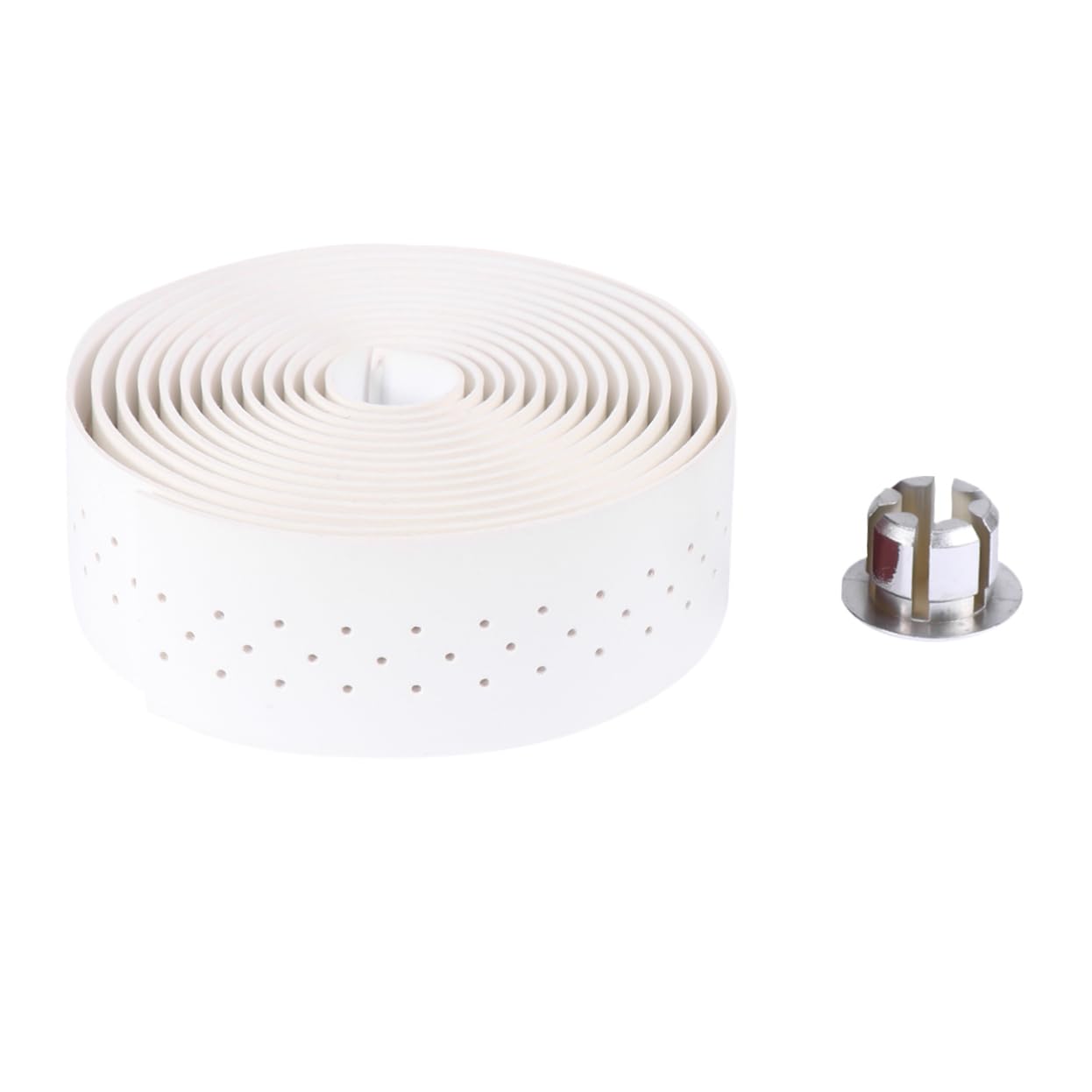 Yardwe 3sets Nastro Per Manubrio Pu Pelle Design Antiscivolo Assorbente Di Facile Da Installare Adatto Per Biciclette Da Strada e Mountain Bike Bianco