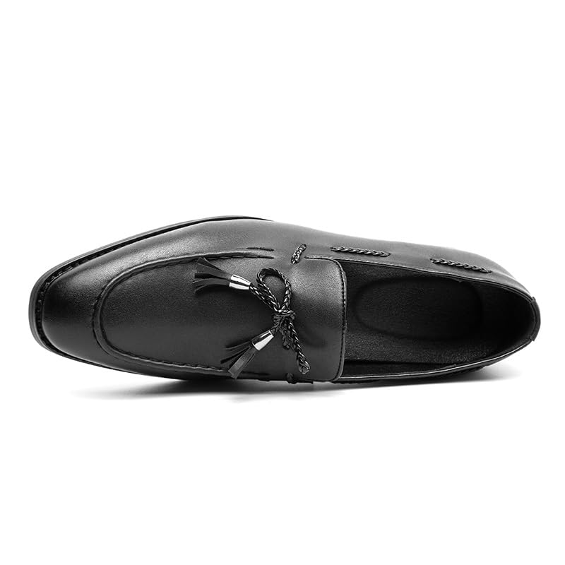 Loafers for Men Square Toe Vegan Leather Apron Toe Loafer Shoes Comfortable Flexible Lightweight Outdoor Party Slip-ons3