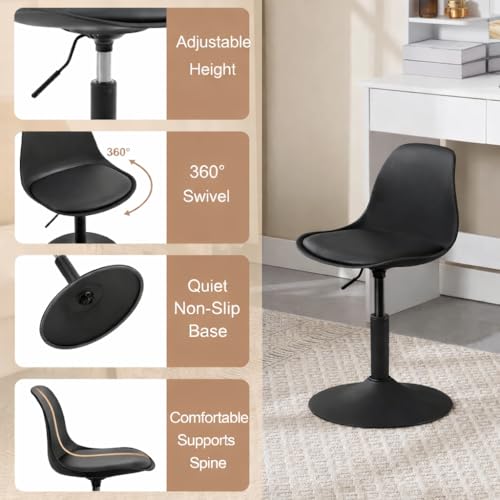 Image of Css Furniture Adjustable Height Stool (14-18 inches) - Multi-Purpose Red Metal Stool for Kitchen, Office, Doctor, Cafeteria, and Small Counter Use - Heavy Duty, Modern Design, 1 Pc (B Black)