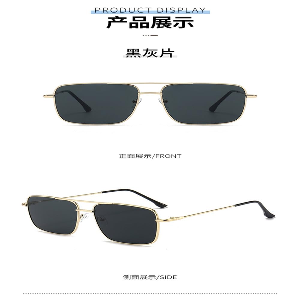 Occhiali da sole da donna vintage con montatura in lega, occhiali da sole da uomo grandi con lenti anti UV400, occhiali