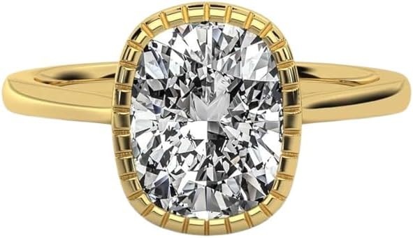 1 Carat Elongated Cushion Cut IGI certified Lab Grown Diamond Ring VVS1-2 10K 14K 18K Solid Gold Lab Grown Diamond Engagement Ring Wedding Bridal Ring Anniversary Promise Ring for Her (E-F Color) image 2