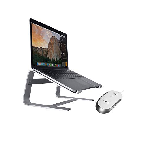 Macally Silent Wired Mouse and an Aluminum Ergonomic Laptop Stand, Essential Apple Accessories