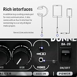 Donner DA-20 Amplificateur pour Guitare électrique avec haut-parleurs 8″ avec circuit de son propre et distordu à deux canaux - Les Beatles, Paul McCartney, John Lennon, RIngo Starr, George Harrison Donner DA-20 Amplificateur pour Guitare électrique avec haut-parleurs 8" avec circuit de son propre et distordu à deux canaux – Image 4