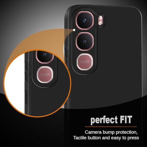 Image of Back Cover for Vivo Y31 5G | Full Camera Protection | Premium Liquid Silicon Case | Flexible Bumper Case for Vivo Y31 5G (Black)