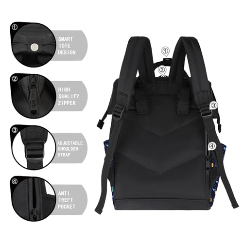 Image of Dinosaur-Diaper-Backpack for Baby Boys Waterproof Nappy Backpack for Mom Dad Dark Blue Baby Boys Diaper-Bag to Print Name