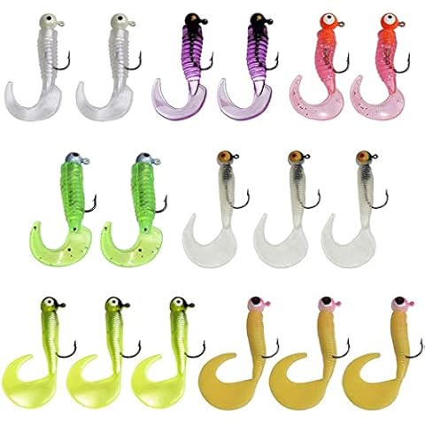 OROOTL Soft Fishing Lures Jig Head Hooks Kit Cover
