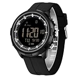 findtime Orologio sportivo da uomo, contapassi, contapassi, per camminare, contapassi, con calorie bruciate, distanza di allenamento 5 ATM, impermeabile, orologio digitale da uomo, senza Bluetooth