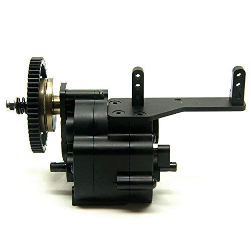 Ax2 2 Aluminum Speed Transmission Case Gearbox For 1:10 Axial Scx10 Wraith Honcho Rc Car Black #TOP5