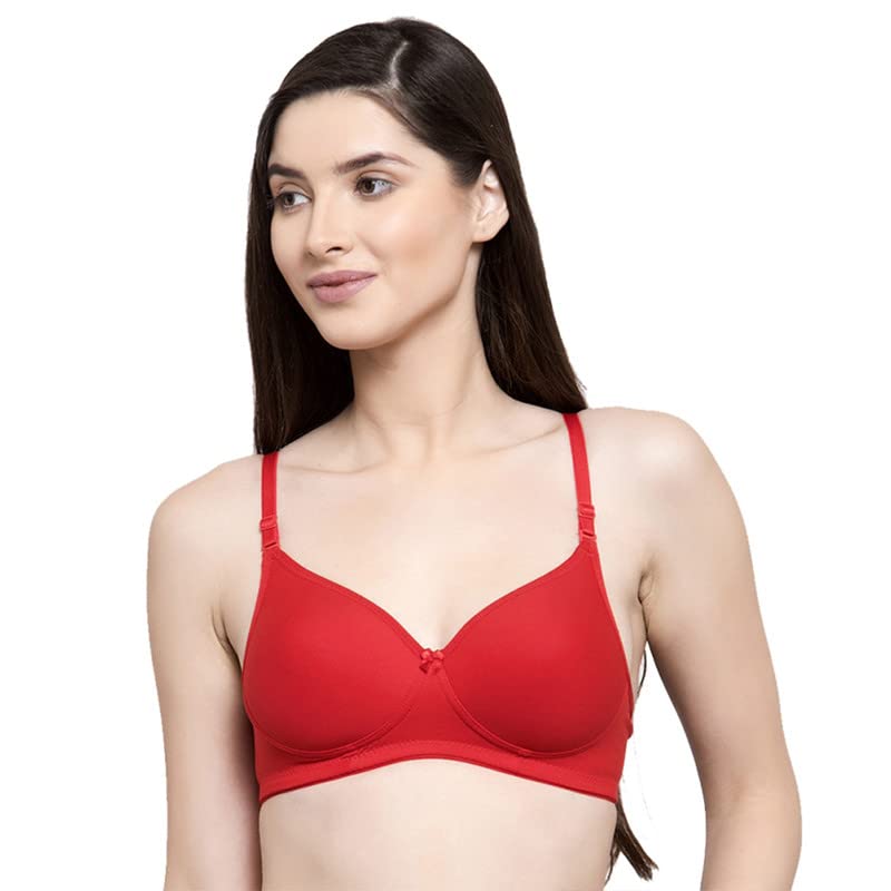 Image of Groversons Paris Beauty Women's Padded, Non-Wired, Seamless T-Shirt Bra (BR184)