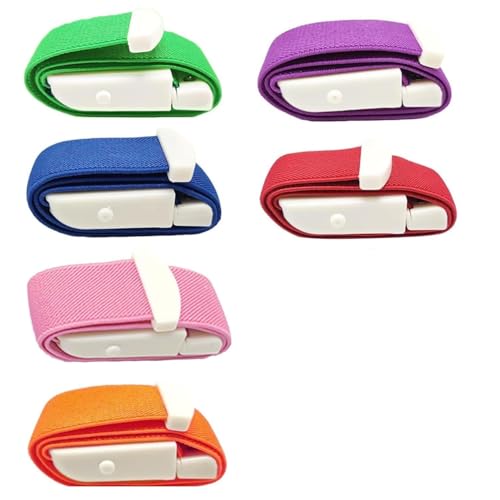 6 Pezzi Lacci Emostatici Nylon, Laccio Emostatico Infermiere Medico e Fast Laccio Elastico a Rilascio Rapido Lacci Emostatici Infermieri per Paramedici e Emergenze Sportive Regolabili e Riutilizzabili
