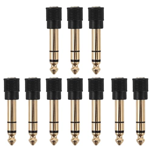 Adaptador de audio para altavoz amplificador de guitarra convertidor conector hembra de macho