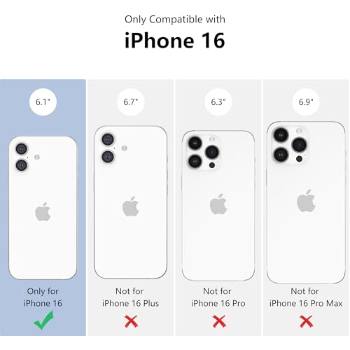 ZTOFERA for iPhone 16 ケース、クリスタルクリアアクリルバック、ソフトメッキエッジ、取り外し可能な電話レンズ、スリム透明バンパーケース for iPhone 16 ホワイト‌