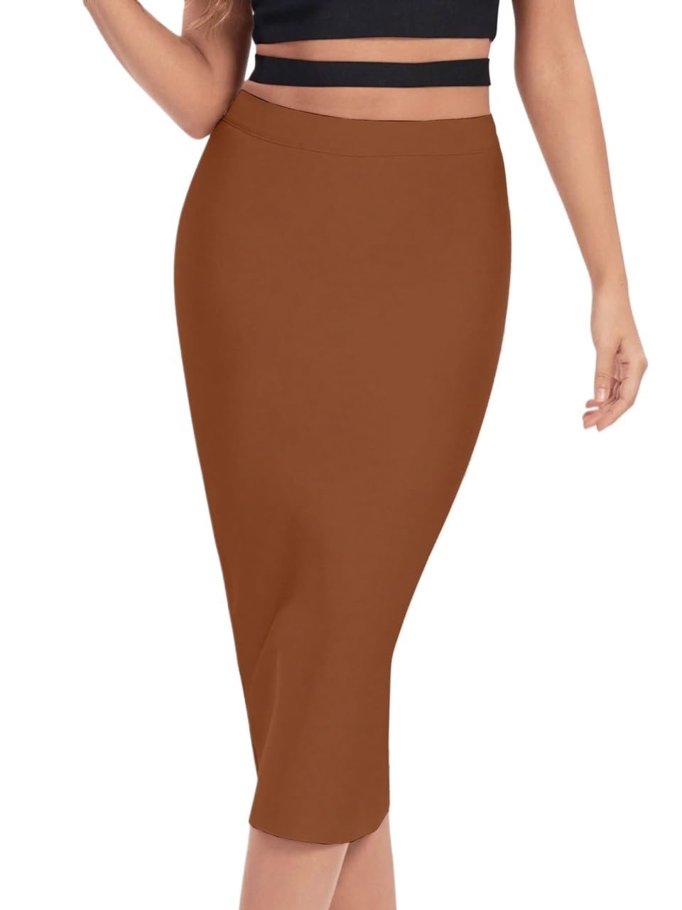 Womens Flowy Trendy Skirt Sexy High Waist Long Pencil Skirt