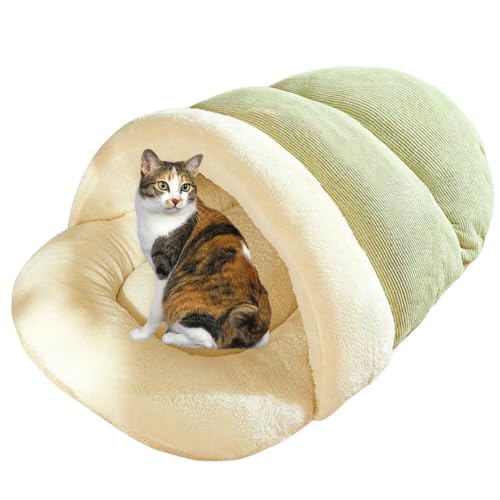 Lifetips ジャパニーズボブテイル ペットベッド 犬猫兼用 冬用 寝袋型 ふわふわ クッション 保温 防寒 洗える 小型犬 中型犬 室内 おしゃれ 北欧風 ソファ ハウス 快眠グッズ 抱っこ感覚 多頭飼い対応 寝具 抗菌 防臭 速乾 低アレルゲン 軽