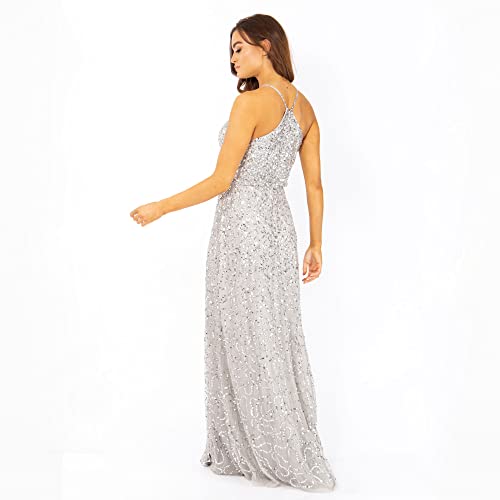 Maya Deluxe Abito Lungo Decorato con Scollo