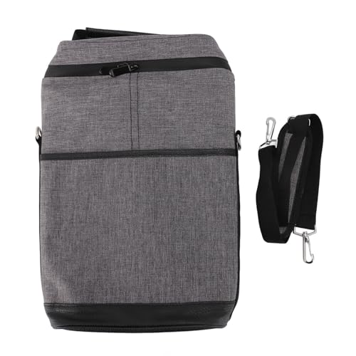 TIKATARER Bolsa Enfriadora de Vino para 2 Botellas, Portador de Vino Portátil Aislado a Prueba de Fugas con Asa y Correa Ajustable para Viajes, Picnic, Fiesta, Camping (GREY)