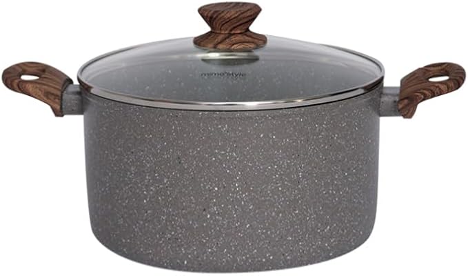 Caldeirão em Aço Inox com Tampa de Vidro 24 cm, Mimo Style