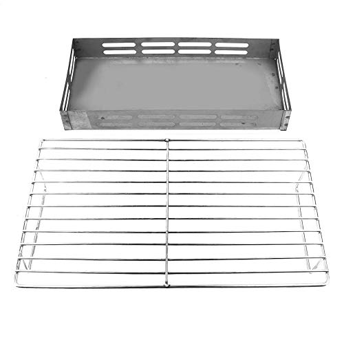 Churrasqueira portátil, churrasqueira com alça de aço inoxidável de alta resistência, caixa de madei