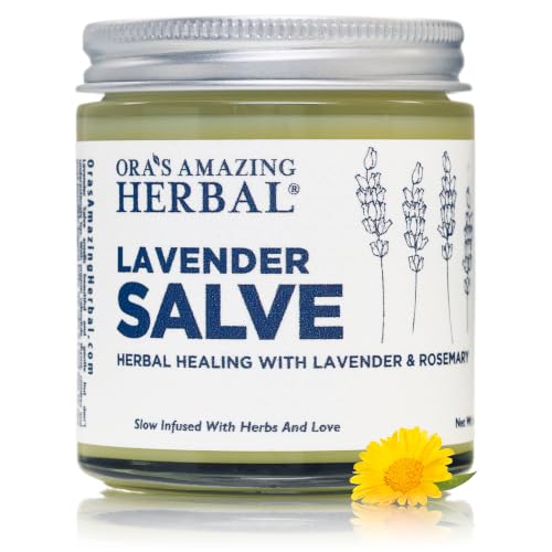 Ora's Herbal Lavender Salve, Lavender Balm, Hand Salve &amp; Massage Balm, 4 oz