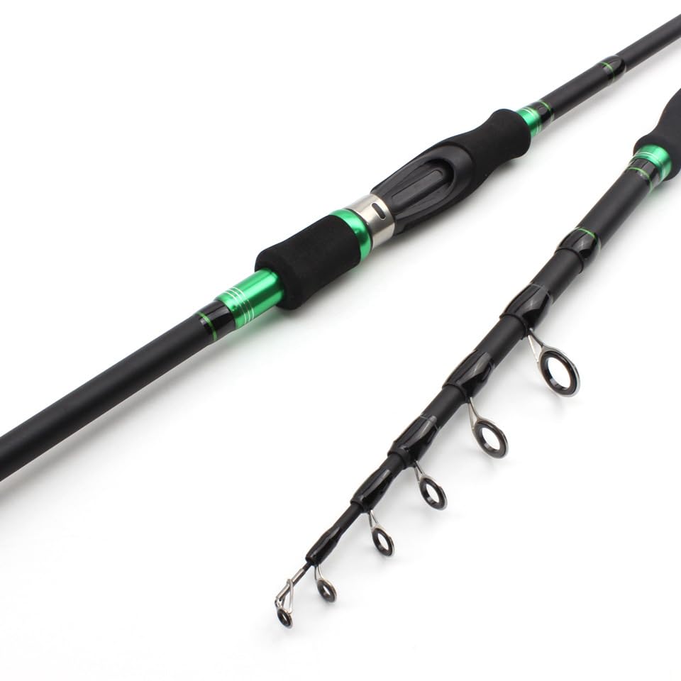 Rodilla de Pesca telescópica 1.8-2.7m Mini fundición de Giro Ultraligero Fibra de Carbono Carpa Mar Jigging Equipo de CaitCasting Poste