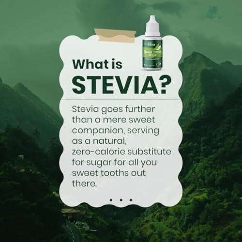 Image of HealthOxide Stevia Liquid Drops | 100% Natural Zero-Calorie Sweetener | Sugar-Free Substitute for Tea, Coffee, Juices & Baking | Keto, Vegan & Diabetic Friendly | 20ml
