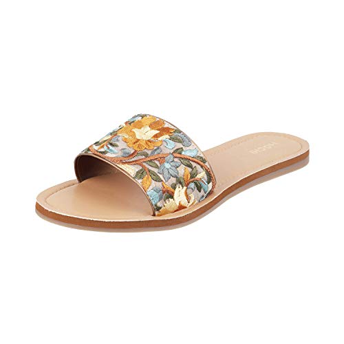 Image of Mochi Women's Floral Embroidery Ethnic Fashion Slides