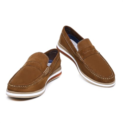 Mocassim Sapato Masculino Couro Legíitimo Leve Confort Passeio (Rato, BR, Adulto, Numérico, 40)
