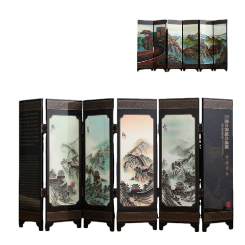 Smedic 装飾品中国の窓パネルルームミニ パネルパーティションオフィス木製漆器アンティーク小さな 特別な手工芸品観光土産ギフト家庭用クリエイティブな装飾品 (中国の国宝)