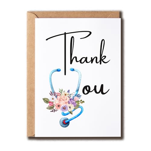 VKNDesigns Cute Thank You Card For Nurses - Doctors -