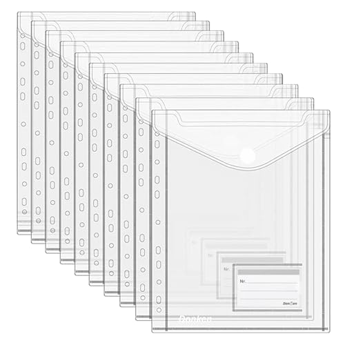 Waytex Dokumententasche A4 Rot - Mit 10 Klarsichthüllen Für 20 Blatt